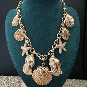 Gold Shell Charm Necklace